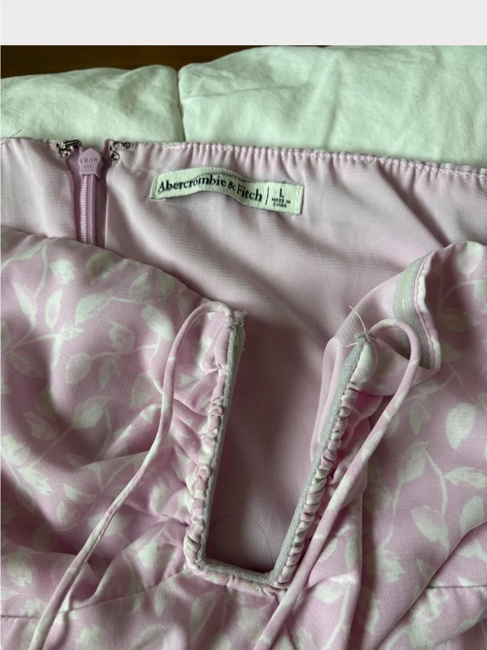 Abercrombie and Fitch Halter Strapless Baby Pink Maxi Dress